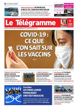 Le Télégramme 02 août 2021 Abonnement Le Télégramme Pas Cher avec BOUQUET INFO ePresse.fr