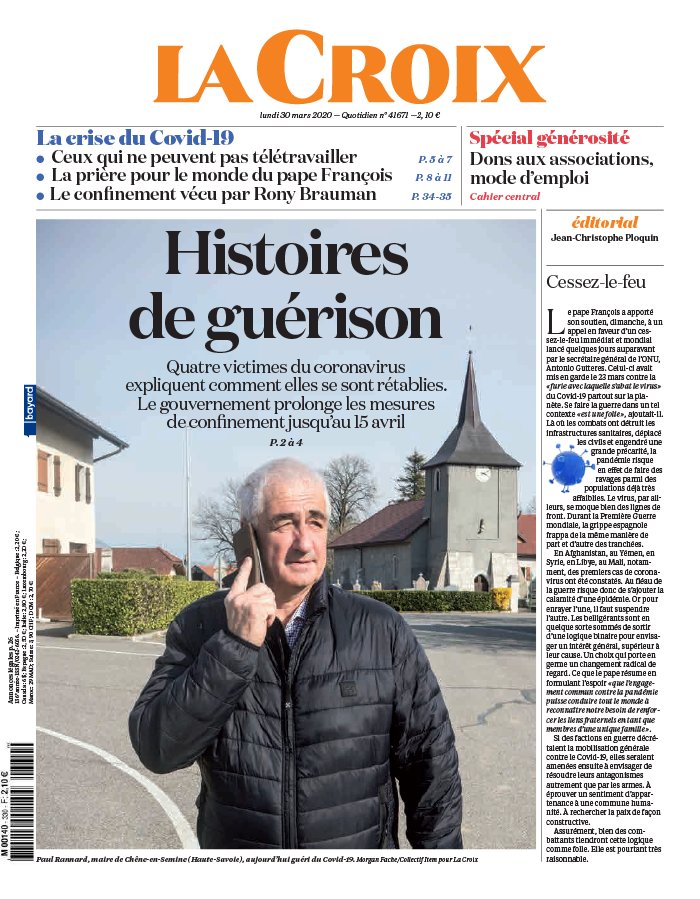 La Croix 30 mars 2020 Abonnement à La Croix Pas Cher avec le BOUQUET INFO ePresse.fr