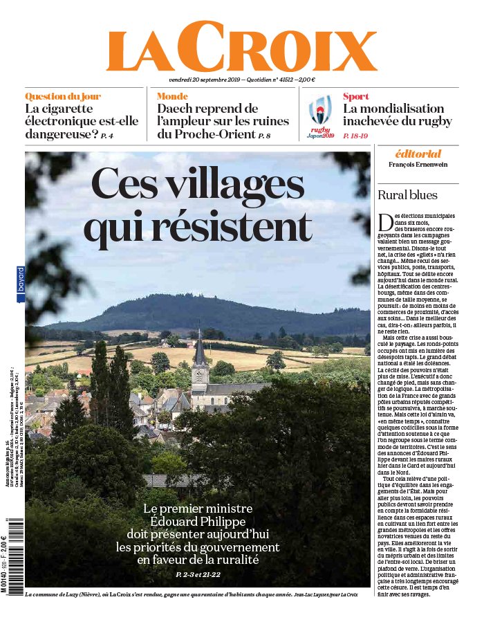 La Croix 20 septembre 2019 Abonnement à La Croix Pas Cher avec le BOUQUET INFO ePresse.fr