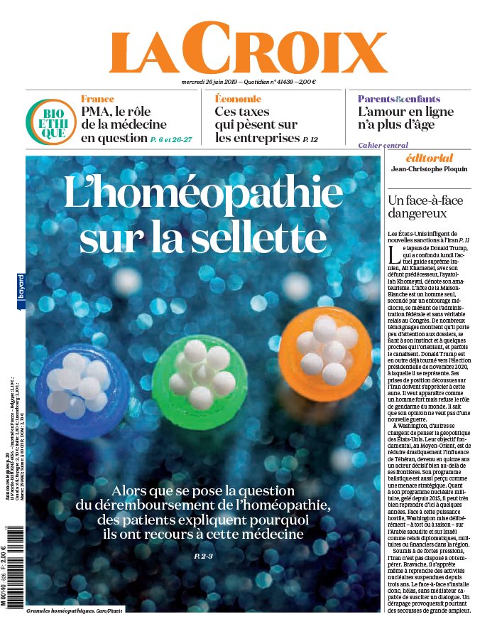 La Croix 26 juin 2019 La Croix N°41439 du 26 juin 2019 à télécharger sur iPad