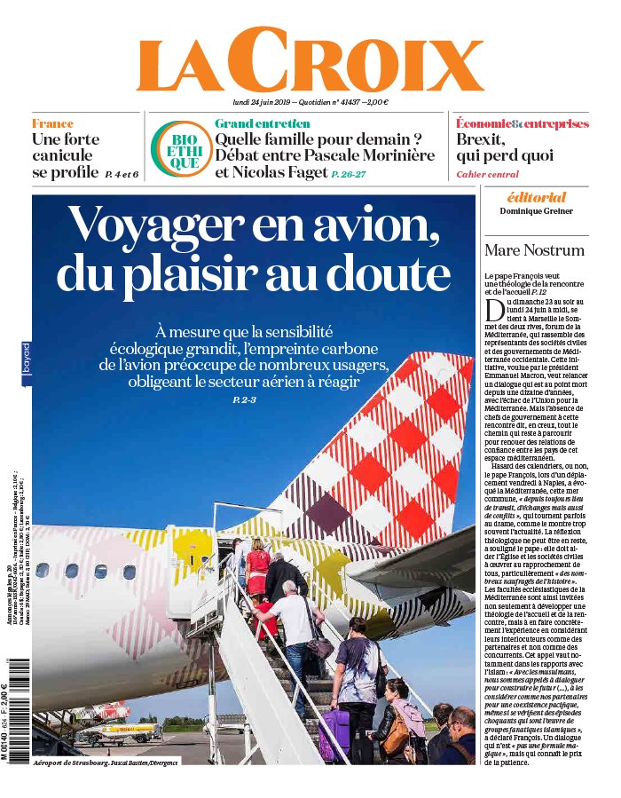 La Croix 24 juin 2019 La Croix N°41437 du 24 juin 2019 à télécharger sur iPad
