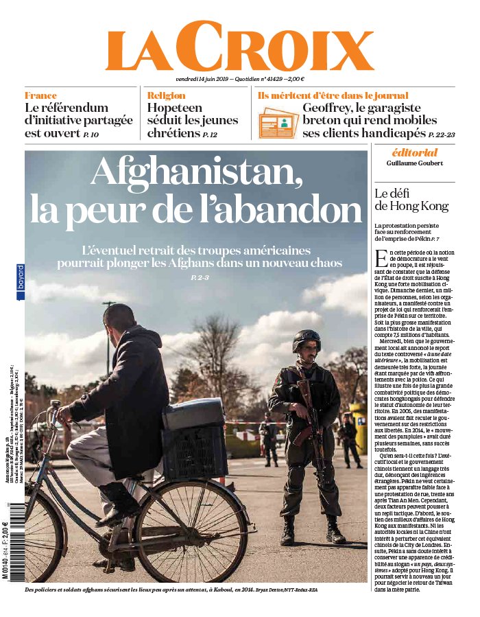 La Croix 14 juin 2019 La Croix N°41429 du 14 juin 2019 à télécharger sur iPad