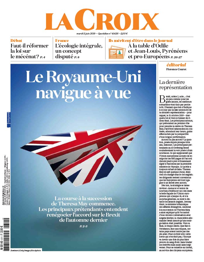 La Croix 11 juin 2019 La Croix N°41426 du 11 juin 2019 à télécharger sur iPad