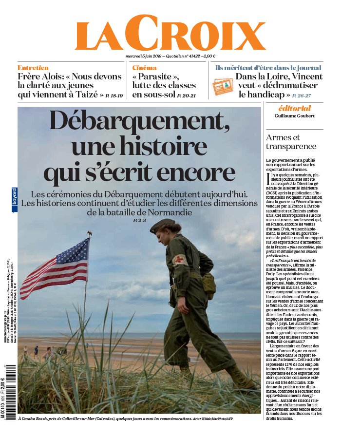 La Croix 05 juin 2019 La Croix N°41422 du 05 juin 2019 à télécharger sur iPad