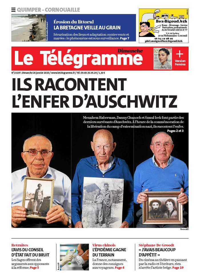 Le Télégramme 26 janvier 2020 Abonnement Le Télégramme Pas Cher avec BOUQUET INFO ePresse.fr