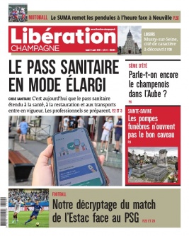 Libération Champagne N°26485 du 09 août 2021 à télécharger sur iPad