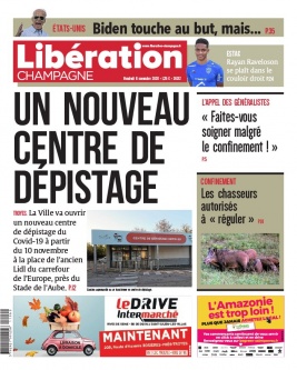 Libération Champagne N°26212 du 06 novembre 2020 à télécharger sur iPad