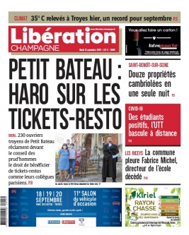 Libération Champagne N°26160 du 15 septembre 2020 à télécharger sur iPad