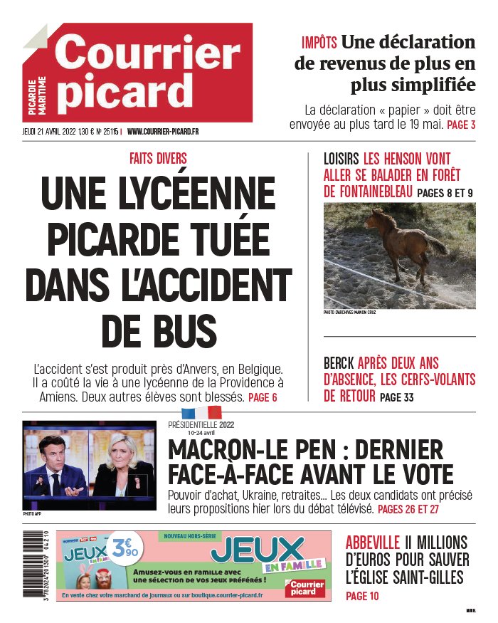 Courrier Picard N°20220421 du 21 avril 2022 à télécharger sur iPad