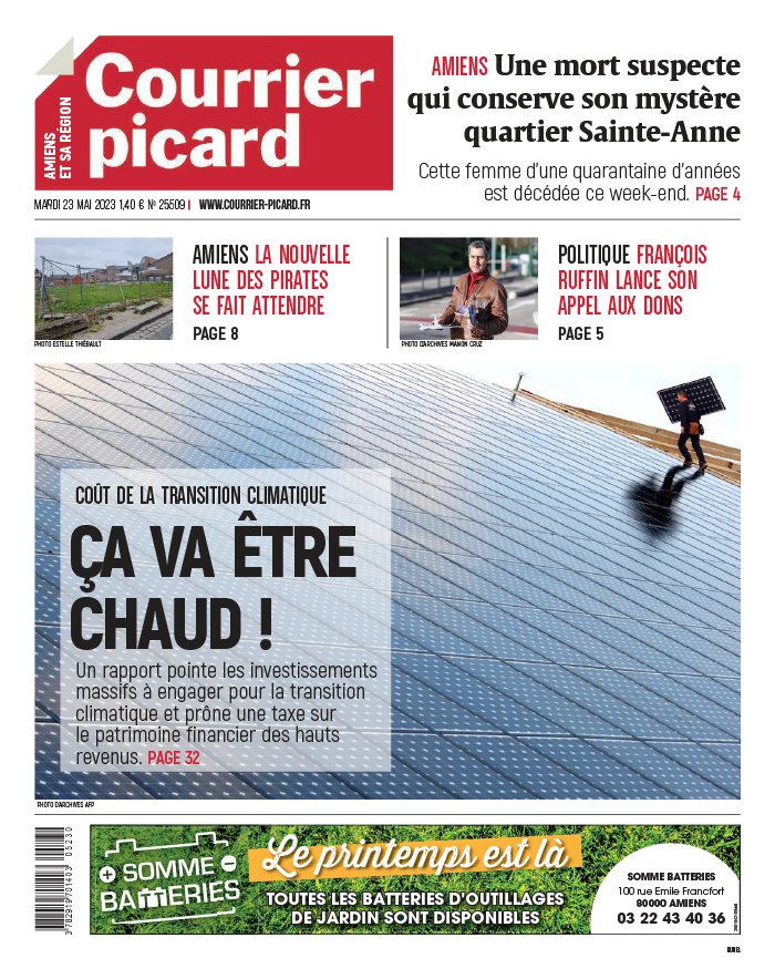 Courrier Picard N°20230523 du 23 mai 2023 à télécharger sur iPad