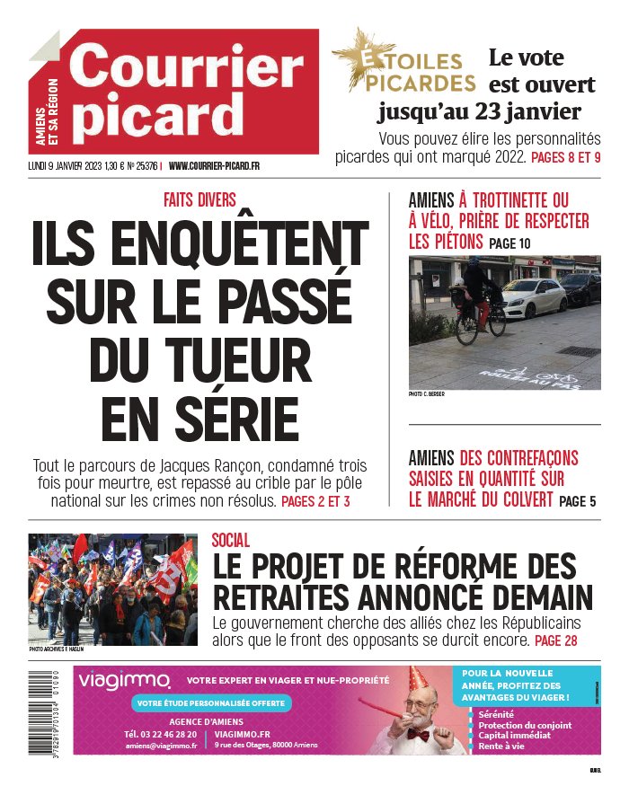 Courrier Picard N°20230109 du 09 janvier 2023 à télécharger sur iPad