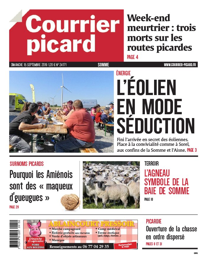 Courrier Picard N°20190915 du 15 septembre 2019 à télécharger sur iPad