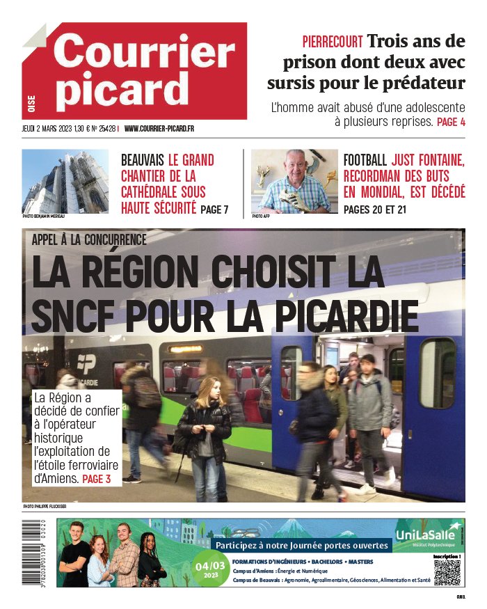 Courrier Picard N°20230302 du 02 mars 2023 à télécharger sur iPad