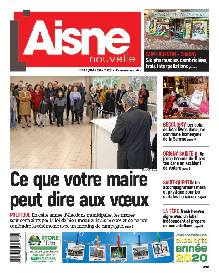 Aisne Nouvelle - Chauny Tergnier Laon Du 06 Janvier 2020