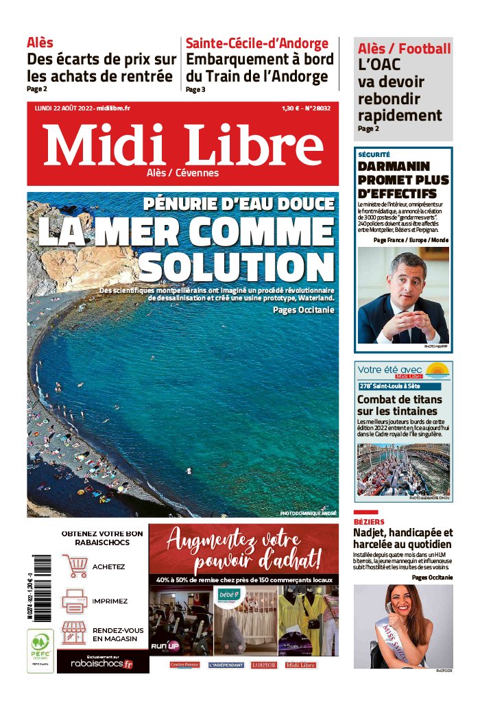 Midi Libre N°20220822 du 22 août 2022 à télécharger sur iPad