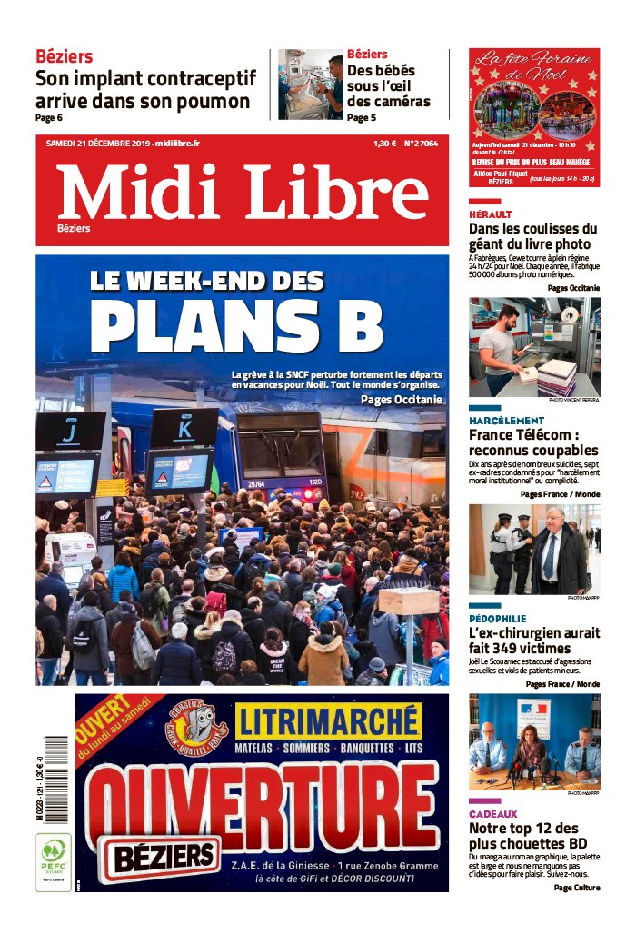 Midi Libre N Du 21 Decembre 19 A Telecharger Sur Ipad