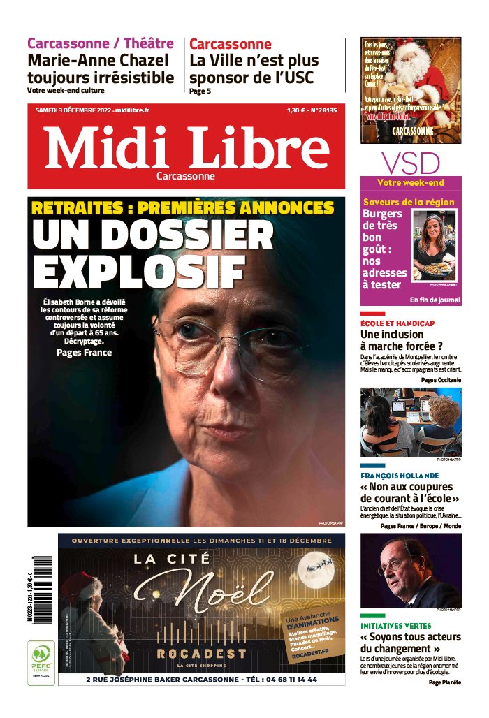 Midi Libre N°20221203 du 03 décembre 2022 à télécharger sur iPad