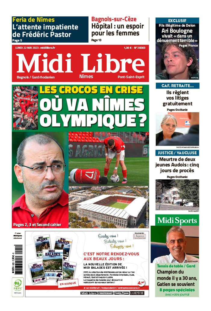 Midi Libre N°20230522 du 22 mai 2023 à télécharger sur iPad