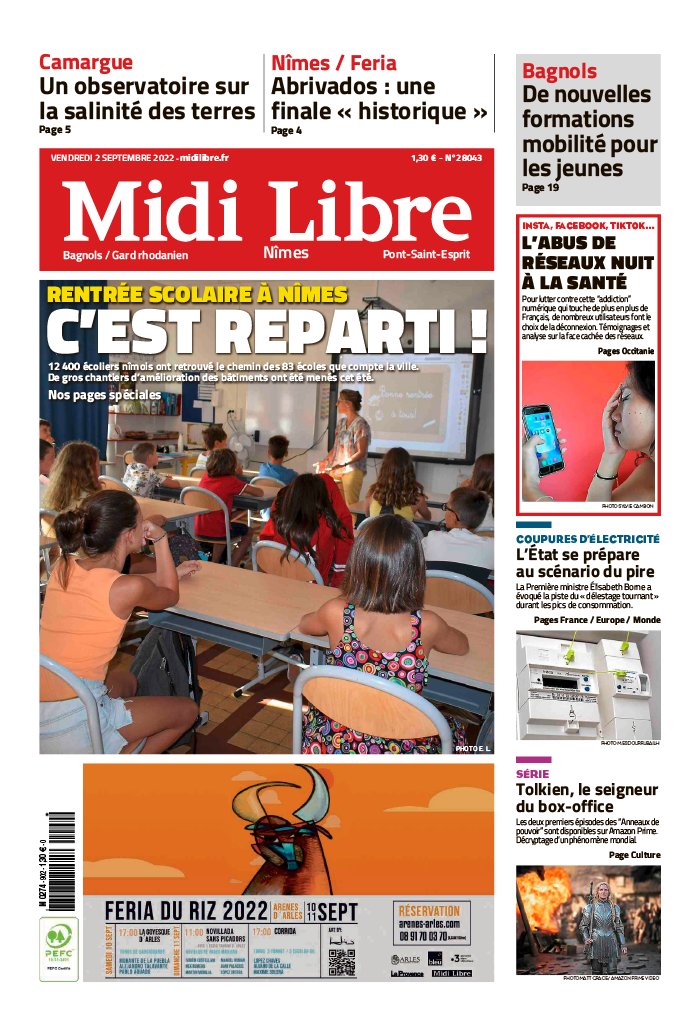 Midi Libre N°20220902 Du 02 Septembre 2022 à Télécharger Sur IPad