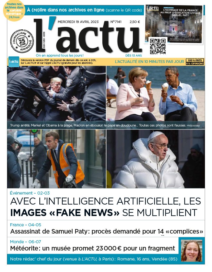 L'actu N°7141 du 19 avril 2023 à télécharger sur iPad