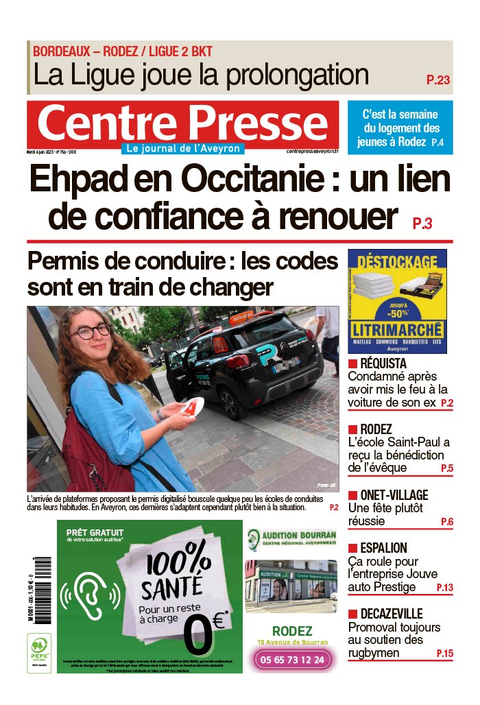 Centre Presse Aveyron N°20230606 Du 06 Juin 2023 à Télécharger Sur Ipad