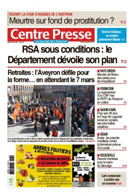 Centre Presse Aveyron N°20230217 Du 17 Février 2023 à Télécharger Sur IPad