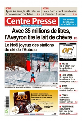 Centre Presse Aveyron N°20220104 du 04 janvier 2022 à télécharger sur iPad