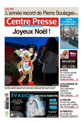 Centre Presse Aveyron N°20211225 du 25 décembre 2021 à télécharger sur iPad