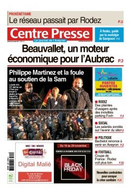 Centre Presse Aveyron N°20211126 du 26 novembre 2021 à télécharger sur iPad