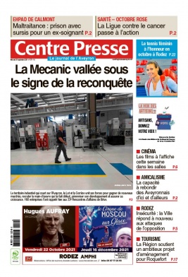 Centre Presse Aveyron N°20210929 du 29 septembre 2021 à télécharger sur iPad