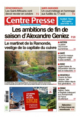 Centre Presse Aveyron N°20210817 du 17 août 2021 à télécharger sur iPad