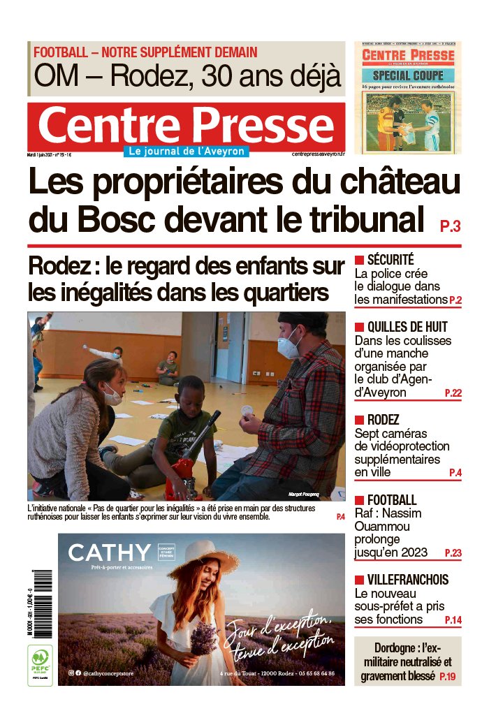 Centre Presse Aveyron N°20210601 Du 01 Juin 2021 à Télécharger Sur Ipad