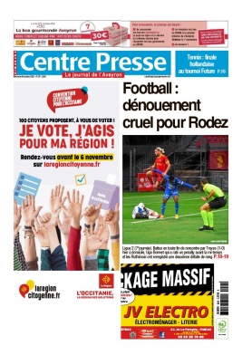 Centre Presse Aveyron N°20201018 du 18 octobre 2020 à télécharger sur iPad