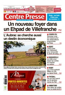 Centre Presse Aveyron N°20201016 du 16 octobre 2020 à télécharger sur iPad