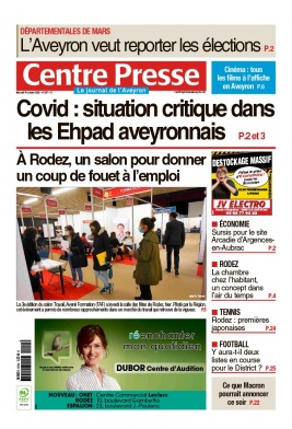 Centre Presse Aveyron N°20201014 du 14 octobre 2020 à télécharger sur iPad