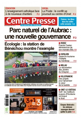 Centre Presse Aveyron N°20200930 du 30 septembre 2020 à télécharger sur iPad