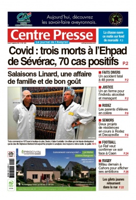 Centre Presse Aveyron N°20200912 du 12 septembre 2020 à télécharger sur iPad