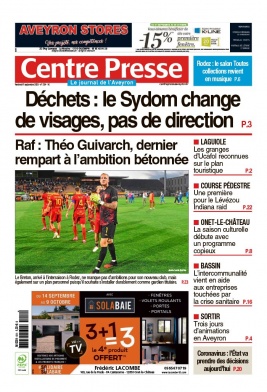 Centre Presse Aveyron N°20200911 du 11 septembre 2020 à télécharger sur iPad