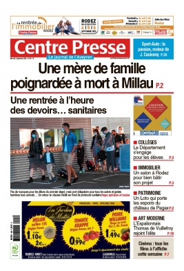 Centre Presse Aveyron N°20200902 du 02 septembre 2020 à télécharger sur iPad