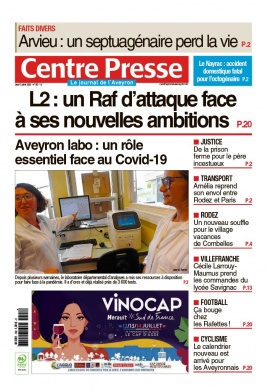 Centre Presse Aveyron N°20200702 du 02 juillet 2020 à télécharger sur iPad