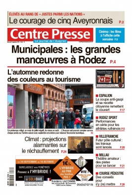 Centre Presse Aveyron N°20190918 du 18 septembre 2019 à télécharger sur iPad