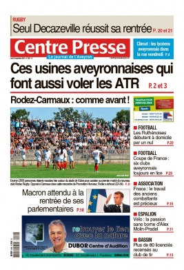 Centre Presse Aveyron N°20190916 du 16 septembre 2019 à télécharger sur iPad