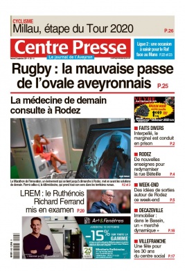 Centre Presse Aveyron N°20190913 du 13 septembre 2019 à télécharger sur iPad