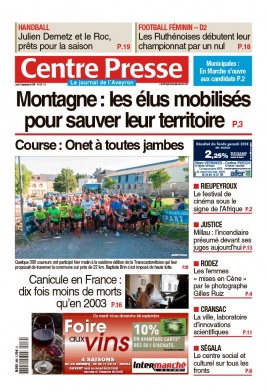 Centre Presse Aveyron N°20190909 du 09 septembre 2019 à télécharger sur iPad