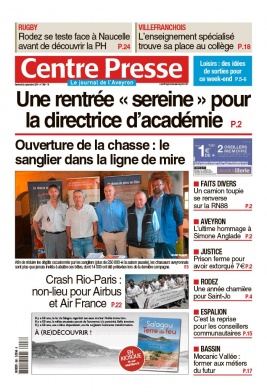 Centre Presse Aveyron N°20190906 du 06 septembre 2019 à télécharger sur iPad