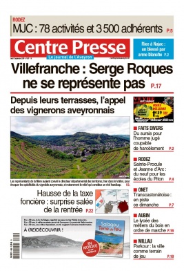 Centre Presse Aveyron N°20190905 du 05 septembre 2019 à télécharger sur iPad