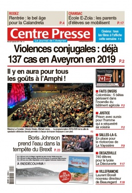 Centre Presse Aveyron N°20190904 du 04 septembre 2019 à télécharger sur iPad