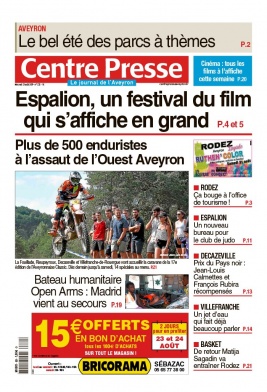Centre Presse Aveyron N°20190821 du 21 août 2019 à télécharger sur iPad