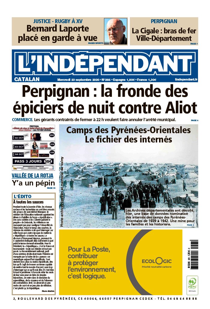 l'Indépendant 23 septembre 2020 l'Indépendant - Catalan du 23 septembre 2020