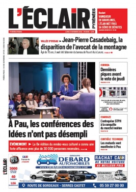 L'Éclair des Pyrénées N°23696 du 21 novembre 2022 à télécharger sur iPad